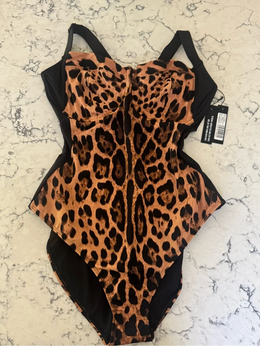 TA3 NWT-new, leopard print One-Piece Swimsuit - Brown & Black